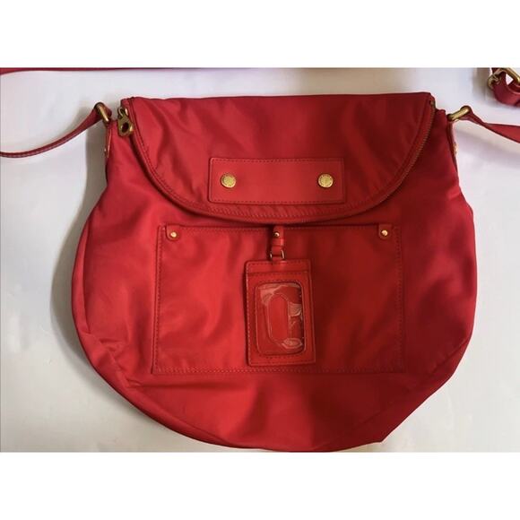 Marc by Marc Jacobs Bag Nylon Natasha Large Crossbody Shoulder Pink Watermelon - Picture 11 of 16